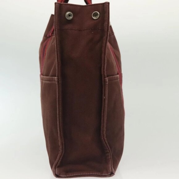 HERMES Fourre Tout MM Hand Bag Canvas Brown Auth 135190 - Picture 6 of 16